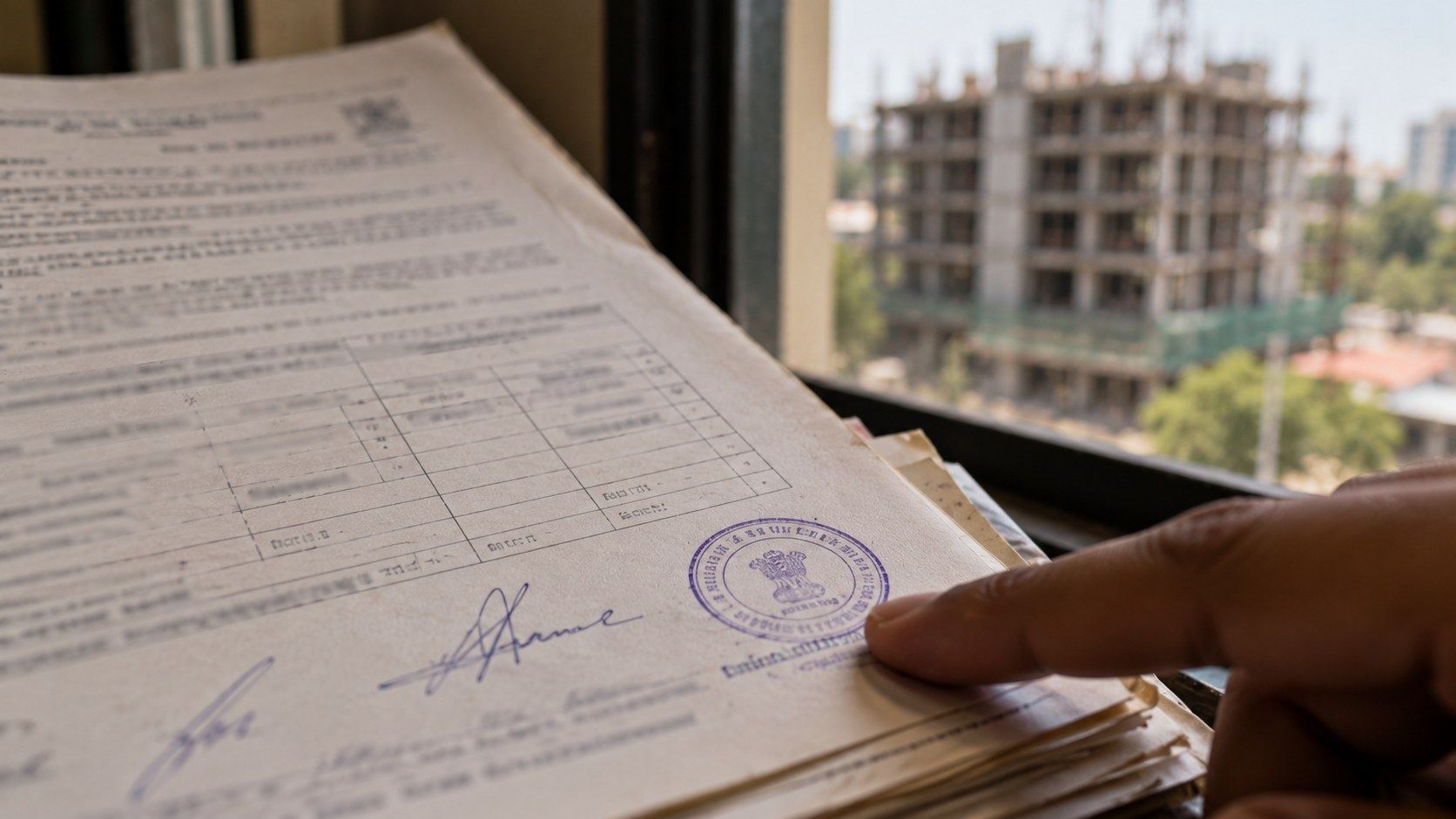 An approval certificate with an official seal