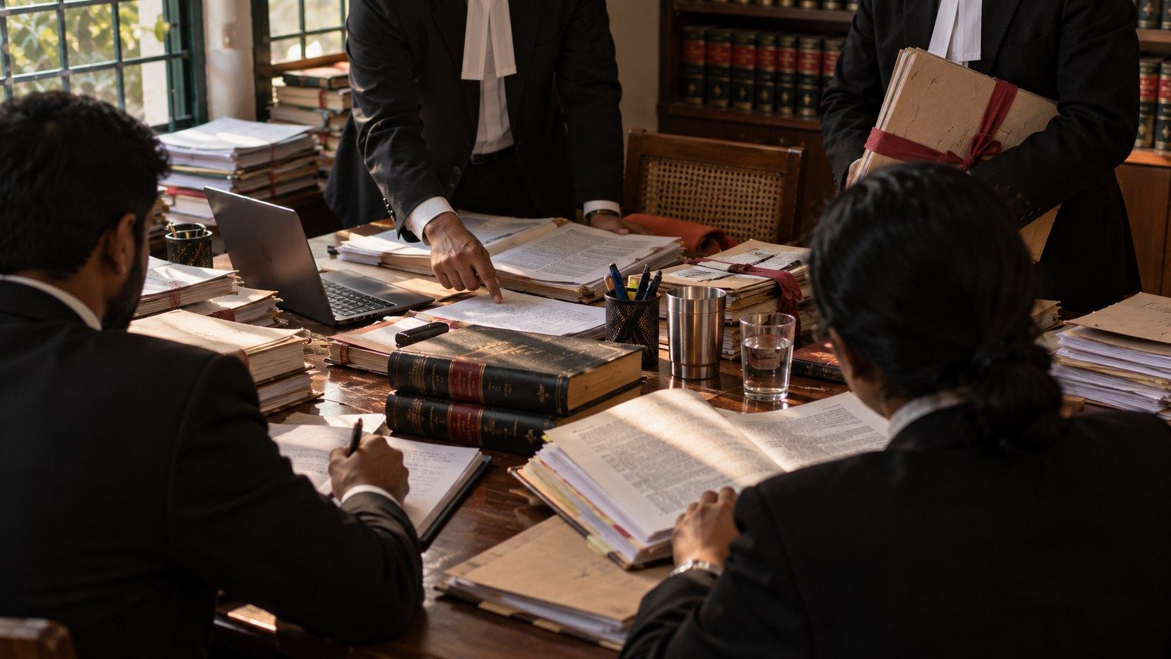 The advocates of JustJuris at the office